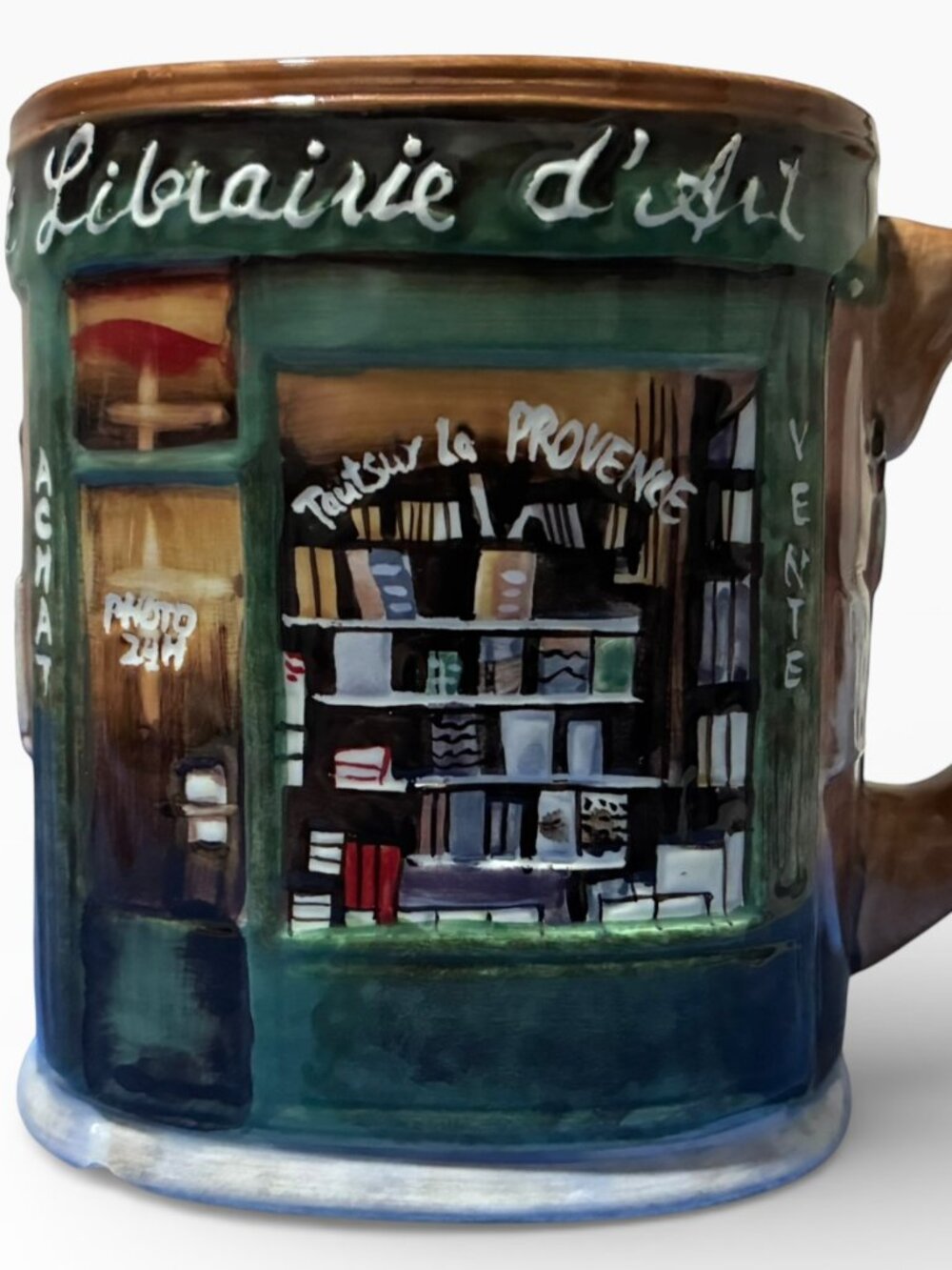 Certified International K.C. Lai Mugs & French Librarie D'art-Set of 2